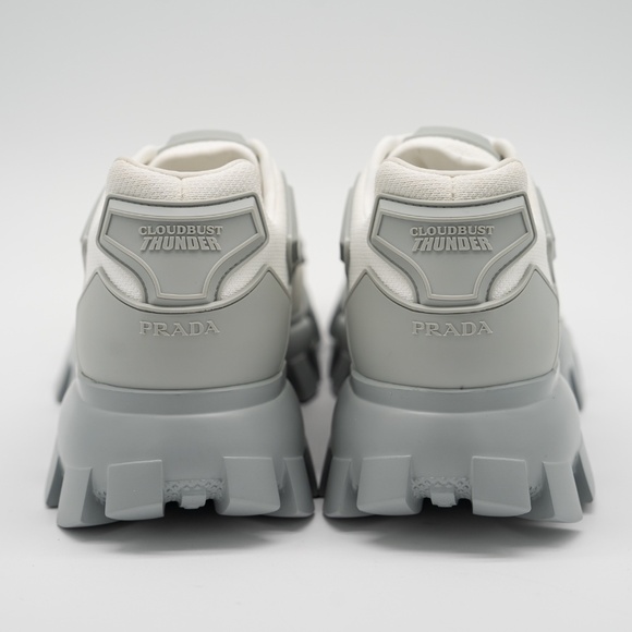 size 8.5uk 9.5 US Prada Cloudbust Thunder Grey White Fabric Rubber - Picture 5 of 13